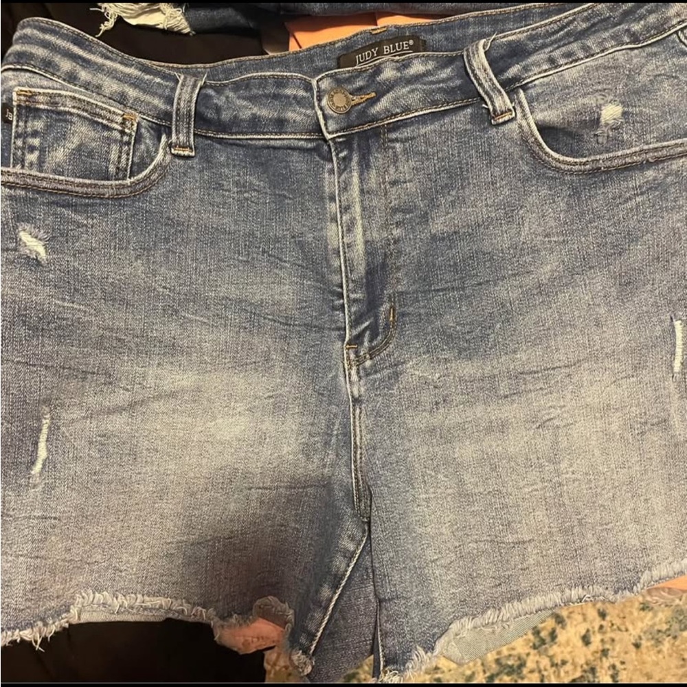 Judy Blue Distressed Denim Shorts